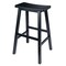 Contemporary Home Living 28.75" Black Elegant Saddle Seat Bar Comfortable Stool